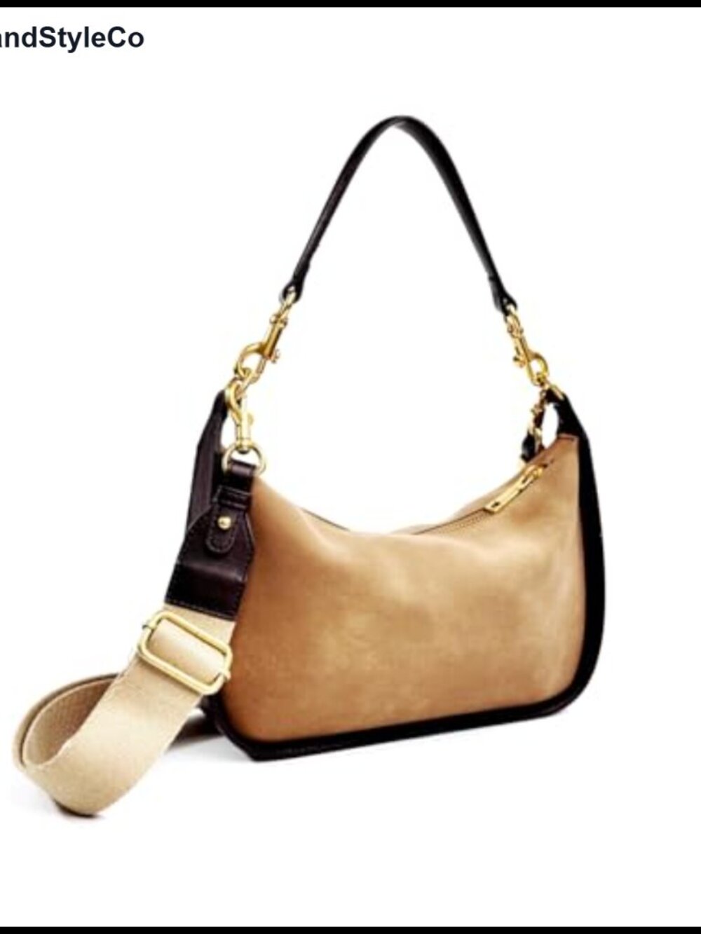 Faux Suede Crossbody Bag Small Shoulder Purse Adjustable Strap Retro Handbag